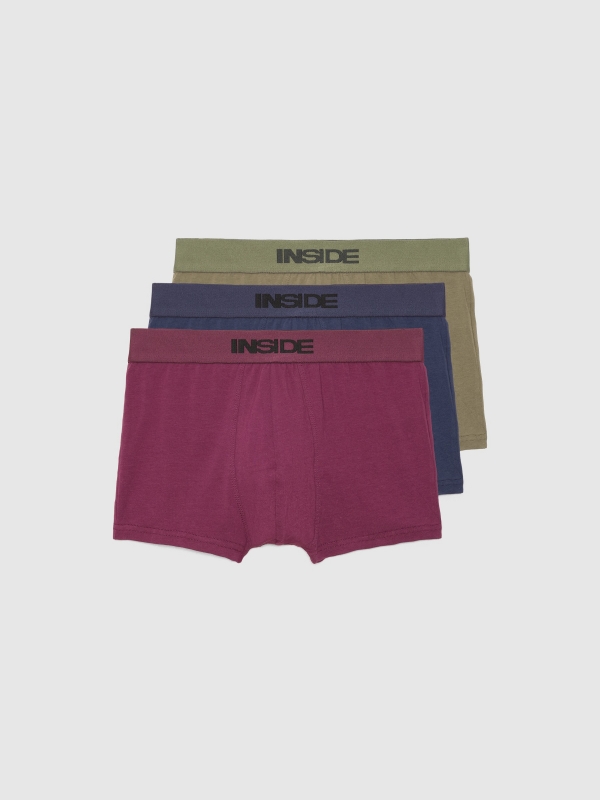 Calzoncillo boxer básicos Pack 3 multicolor