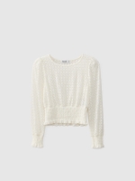 %Pto% blouse blonda canilla beige front view