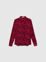 %Pto% Camisa manga larga estampado flores rojo vista frontal