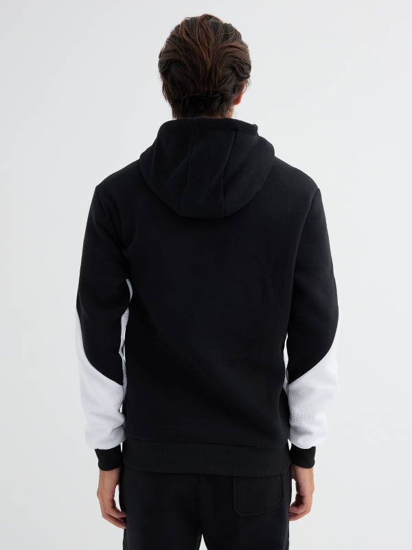 Coldheart hoodie black middle back view