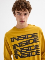 %Pto% Camiseta Inside manga larga ocre