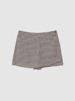 %Pto% Mini cross checkered skirt multicolor front view