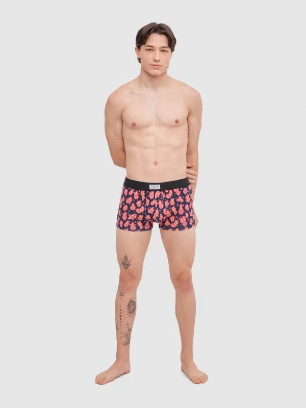 Calzoncillo boxer estampado Pack 4 multicolor vista media trasera