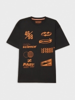 %Pto% Camiseta básica manga larga negra negro vista frontal