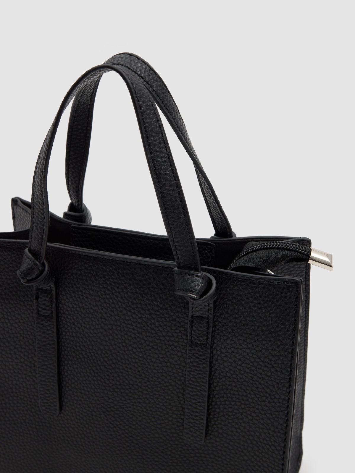 Saco shopper preto vista geral traseira