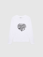 %Pto% Camiseta Heart Whisper blanco vista frontal