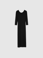 %Pto% Bardot dress black front view