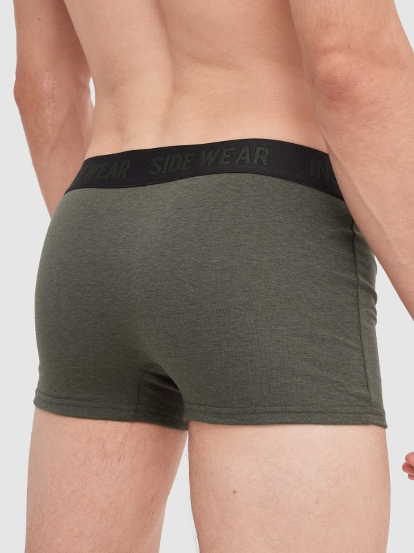 Plain boxer briefs Pack 3 multicolor detail view