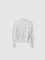 %Pto% Blusa blonda blanco vista frontal