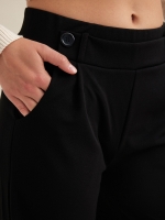 %Pto% Pantalón fluido wide leg negro