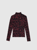 %Pto% Camiseta manga larga cuello alto flores multicolor vista frontal