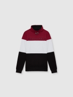 %Pto% Color block turtleneck sweater black front view