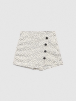%Pto% Jacquard skirt black front view