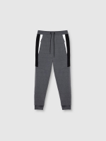 %Pto% Pantalón jogger deportivo gris melange oscuro vista frontal