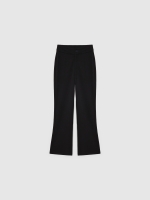 %Pto% %Cover% Stretch wide leg trousers black detail view