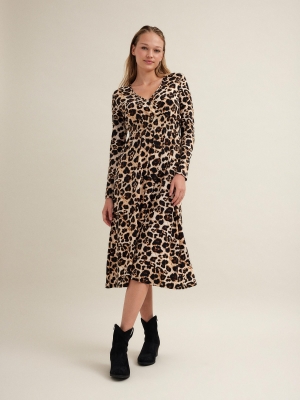 Vestido midi animal print • Vestidos Mujer • INSIDE