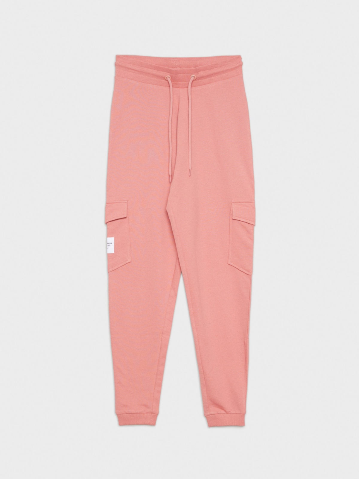  Pantalón jogger de felpa rosa nude