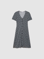 %Pto% Vestido midi botones negro
