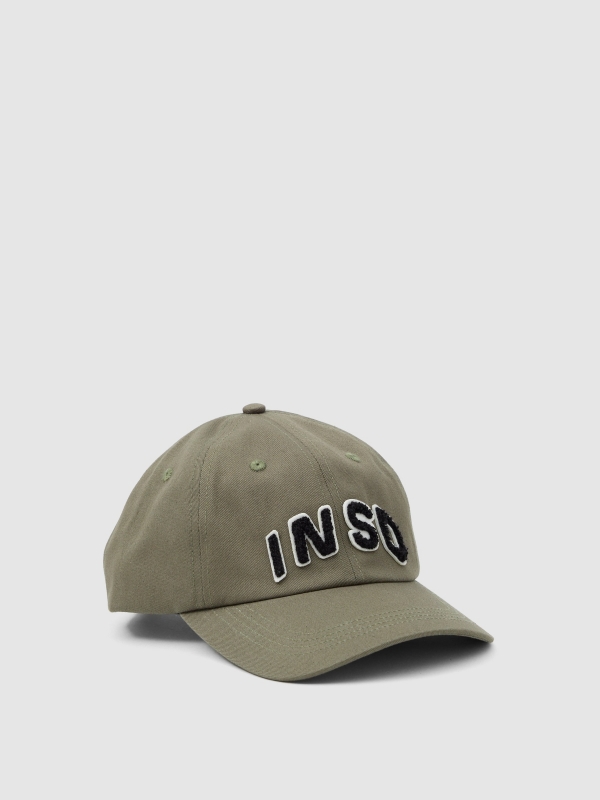 Baseball cap INSD khaki 45º back view