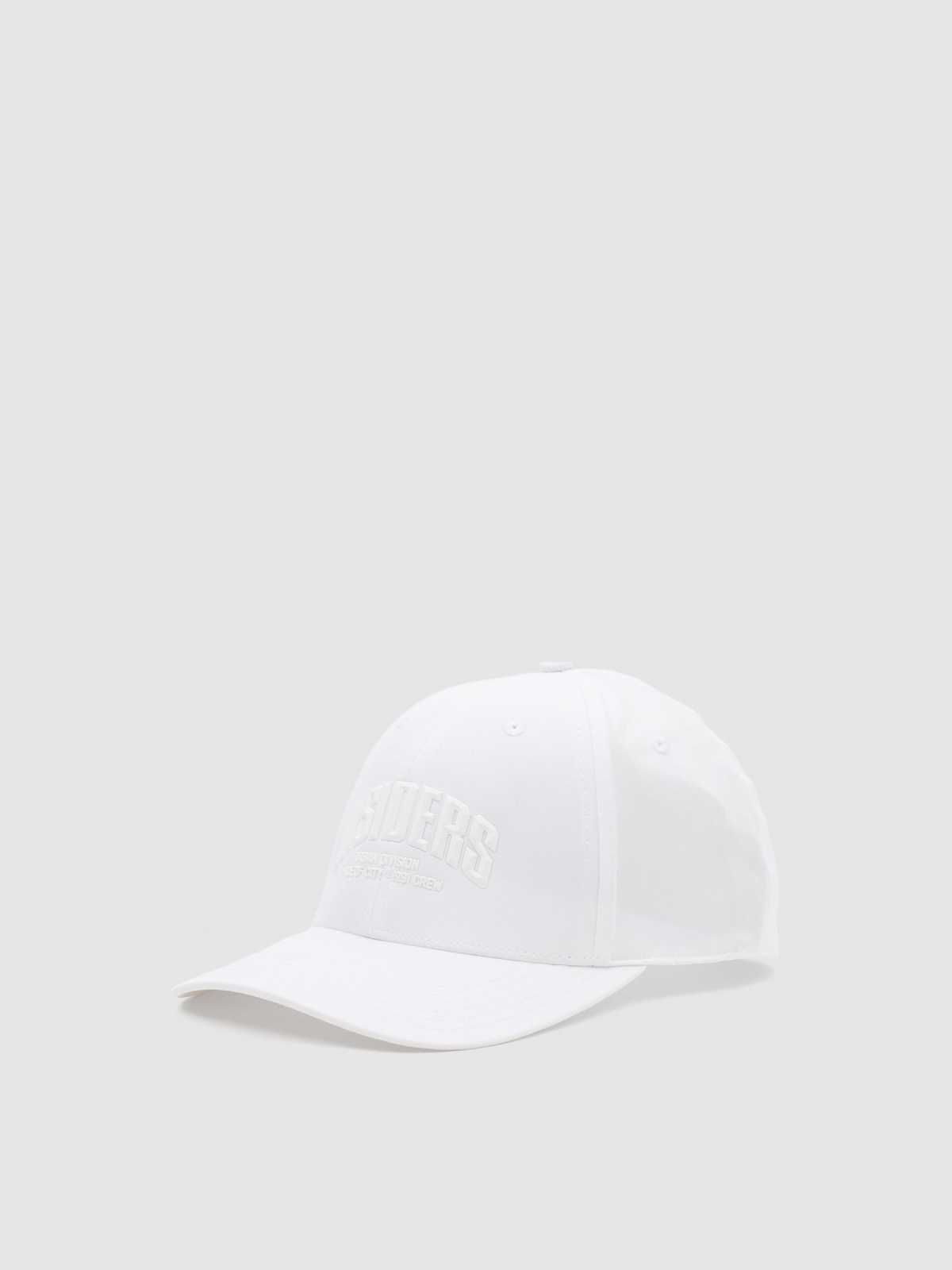 White Insiders baseball cap white 45º back view