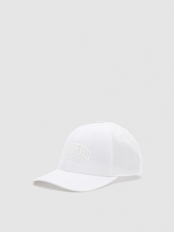 White Insiders baseball cap white 45º back view