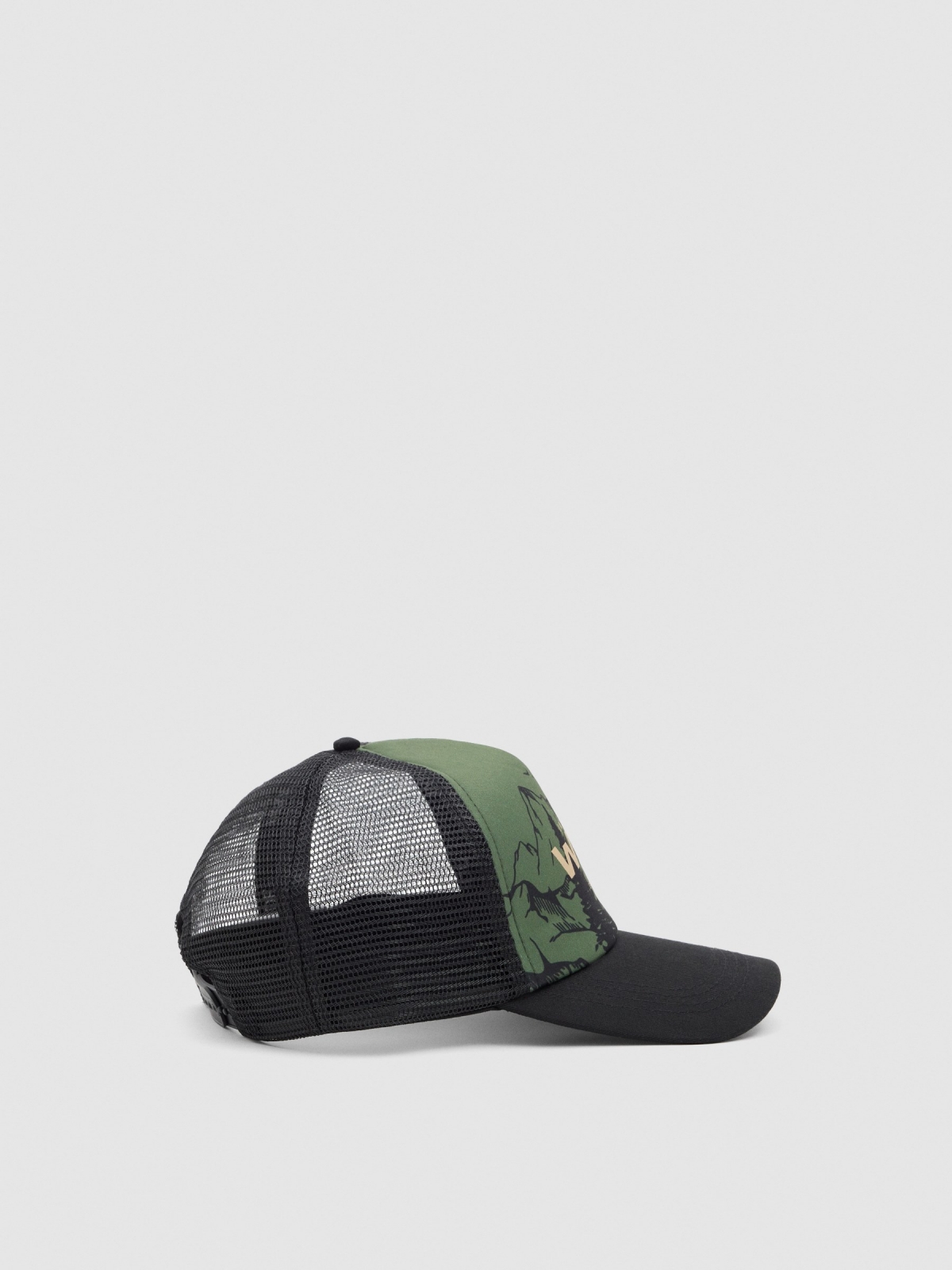 Gorra trucker Into the Wild kaki vista frontal