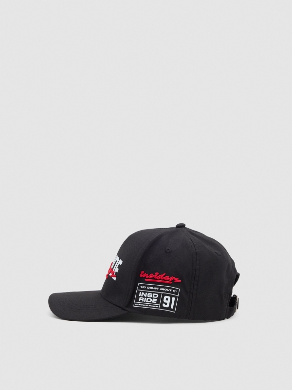 Gorra baseball logo negro vista frontal