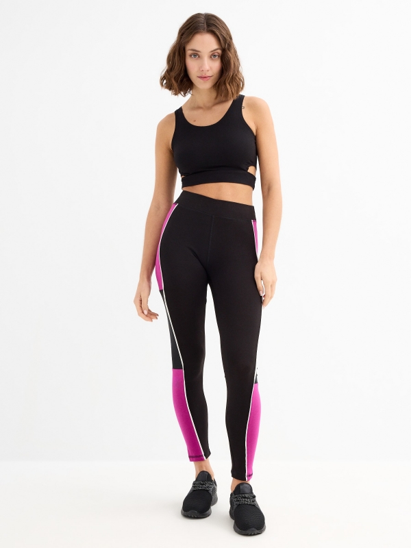 Leggings with print black general front view