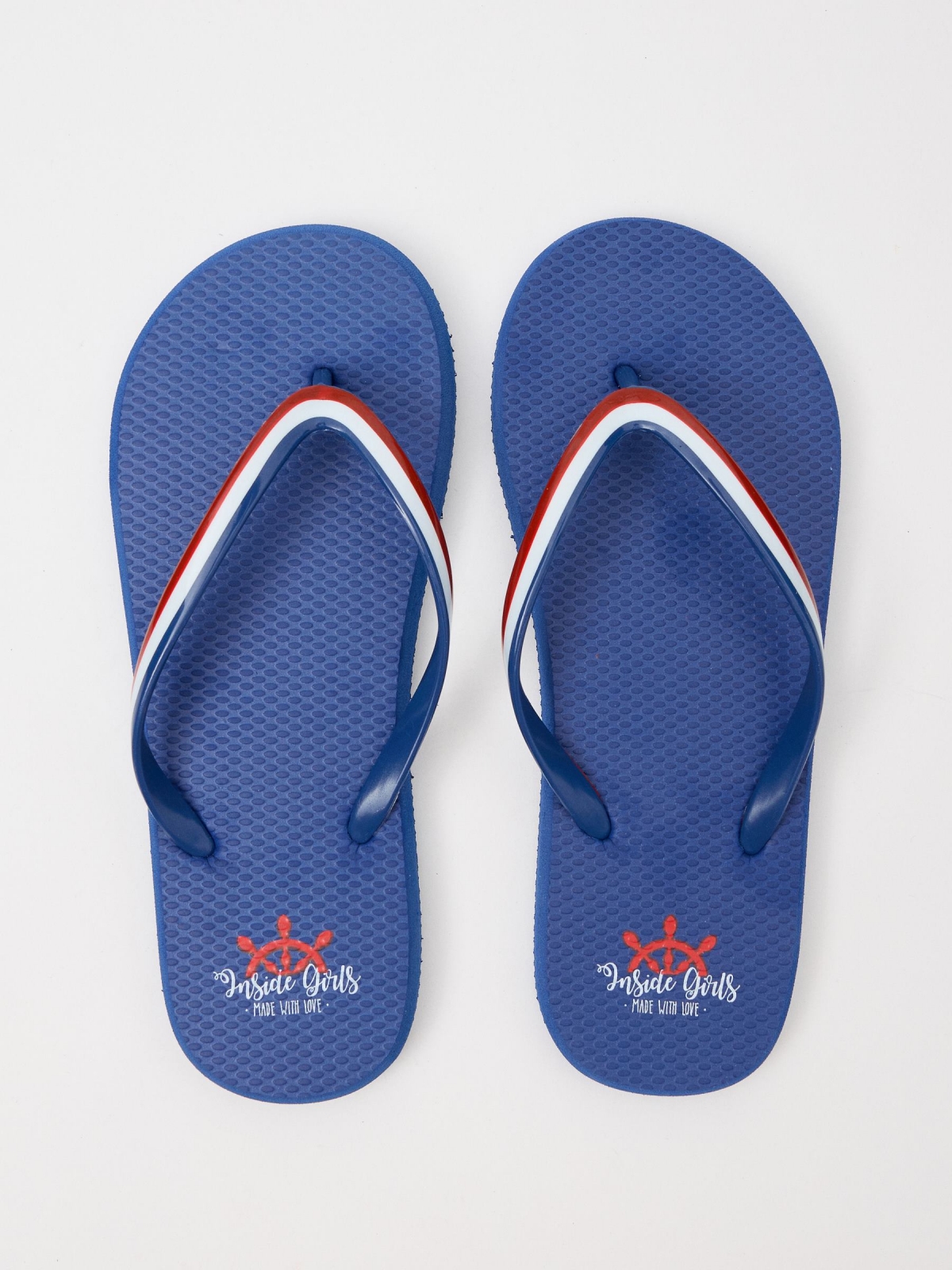 Chinelos de praia marinheiro azul marinho