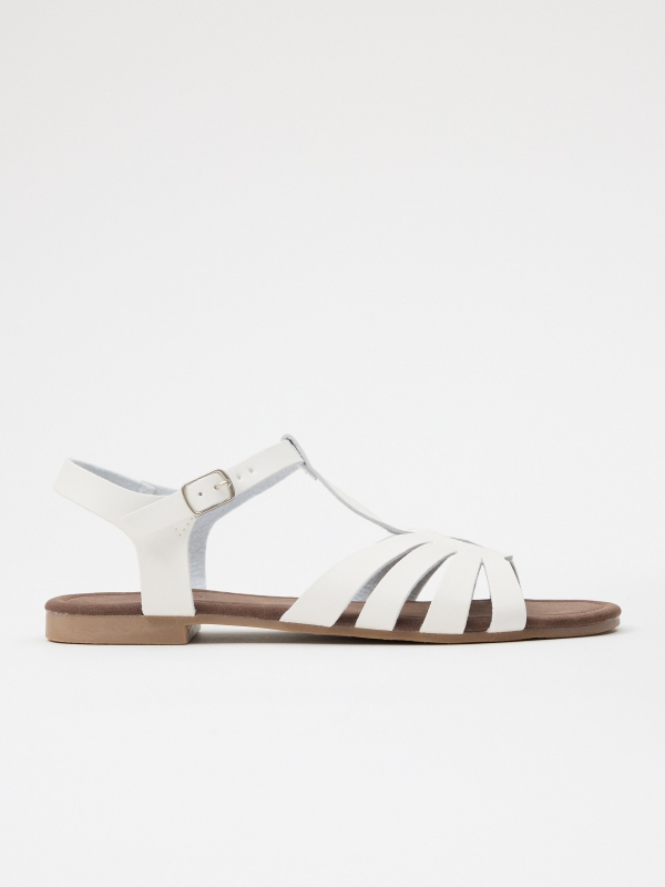 Sandalias de tiras cruzadas blanco