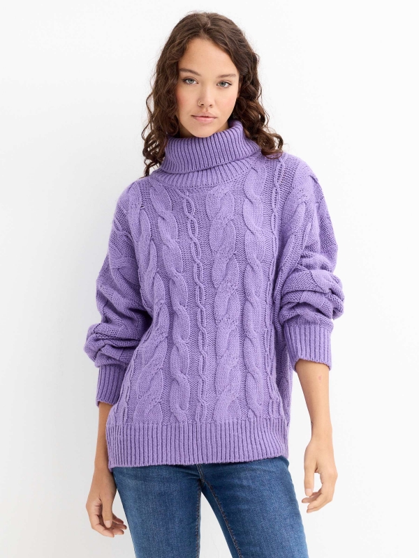 Sweater turn-down collar eights