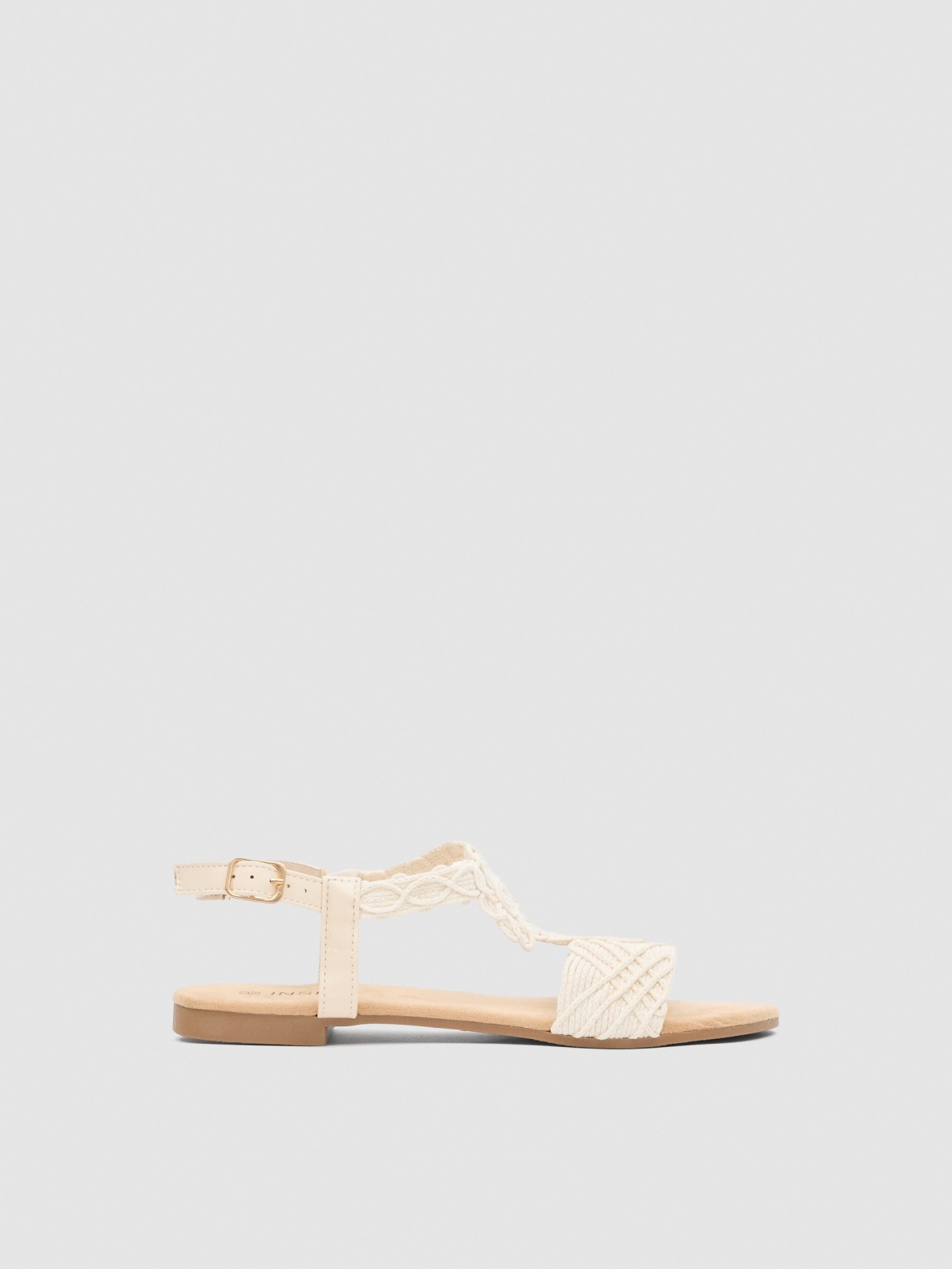 Sandália macramé off white