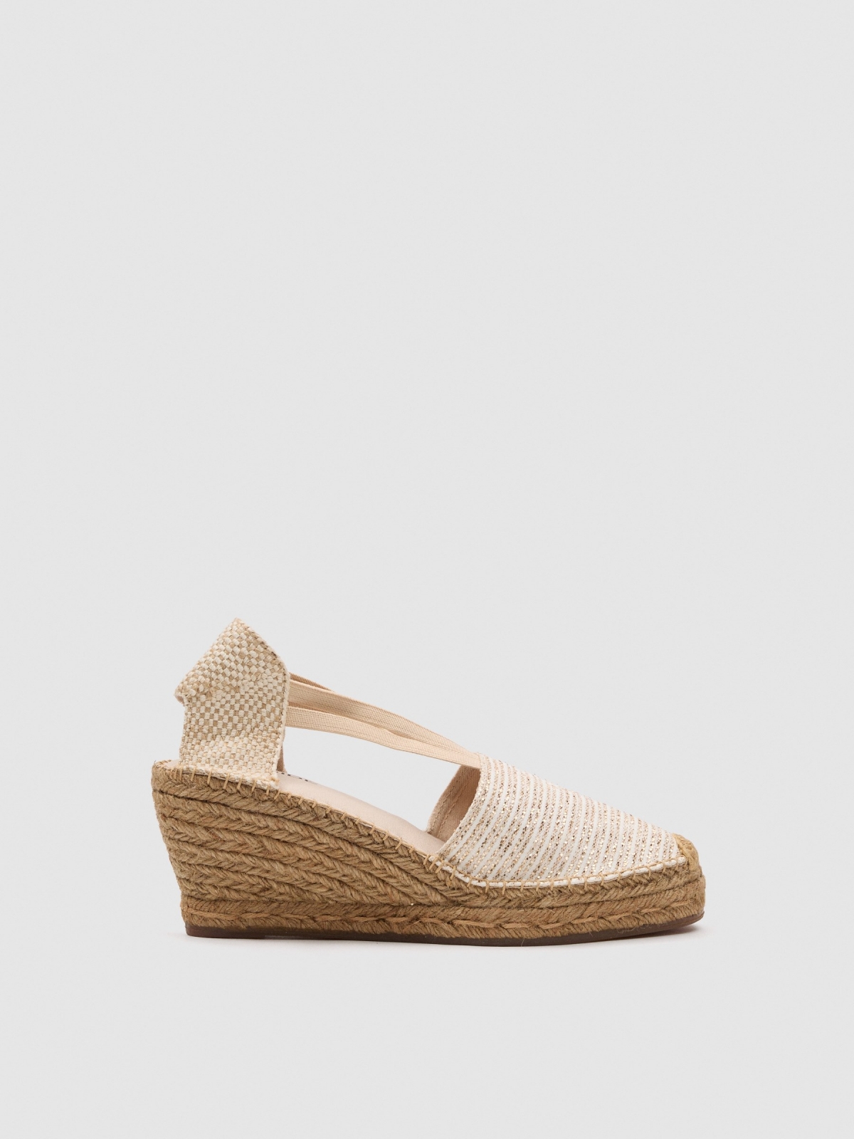 Glitter espadrilles off white