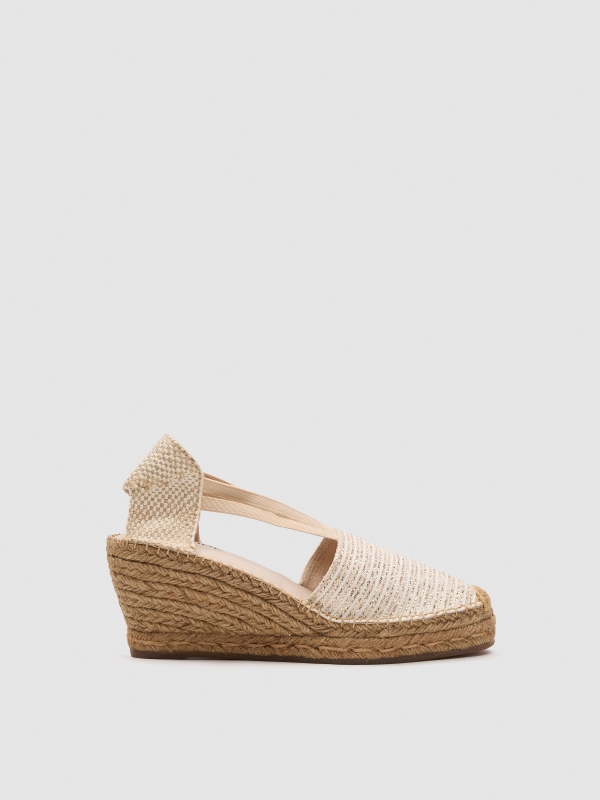 Glitter espadrilles off white