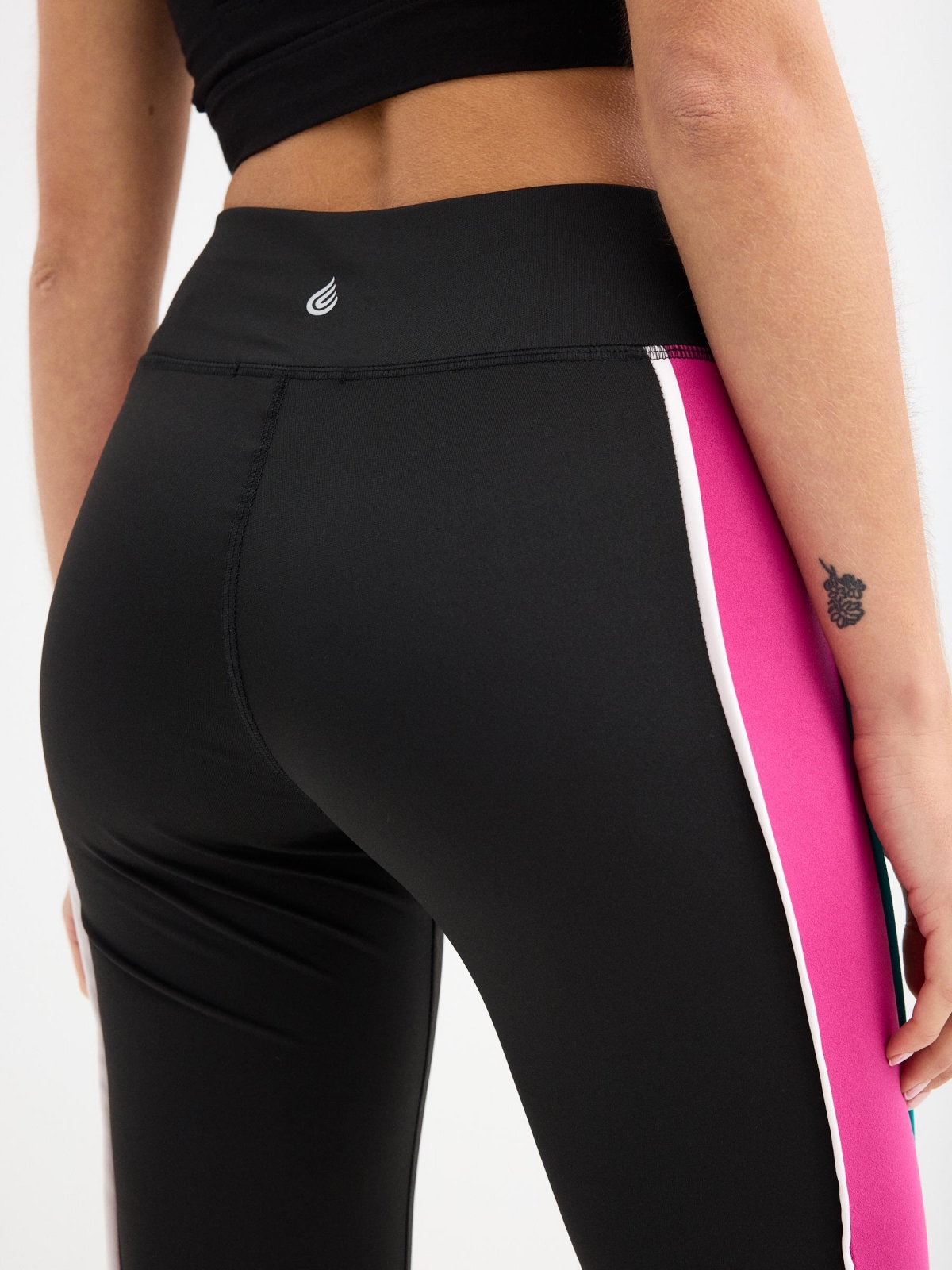 Leggings Fit for life negro vista detalle