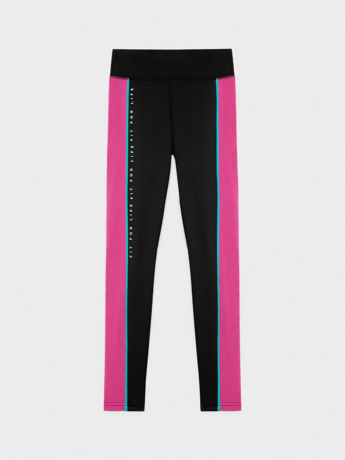  Leggings Fit for life negro vista frontal