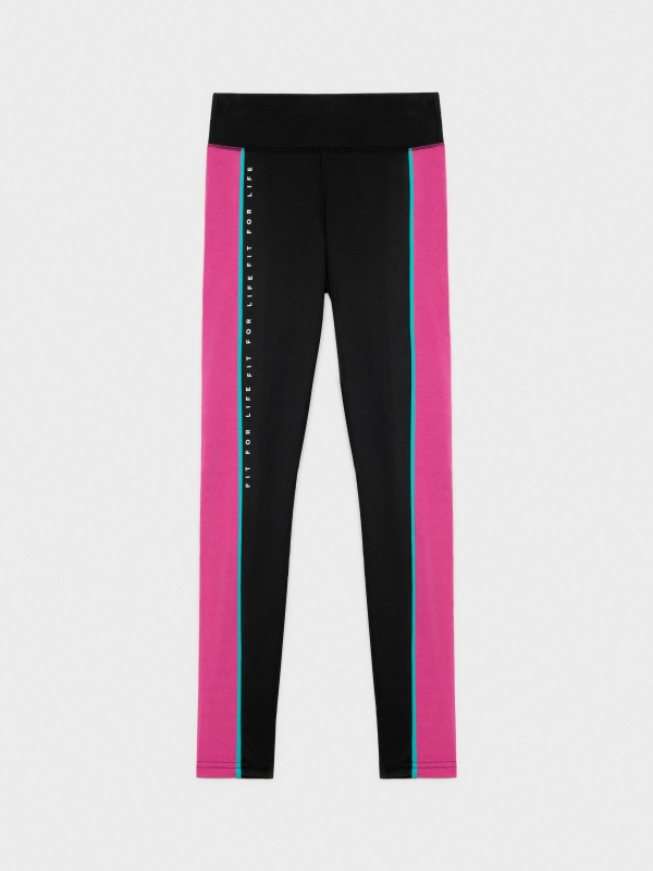  Leggings Fit for life negro vista frontal