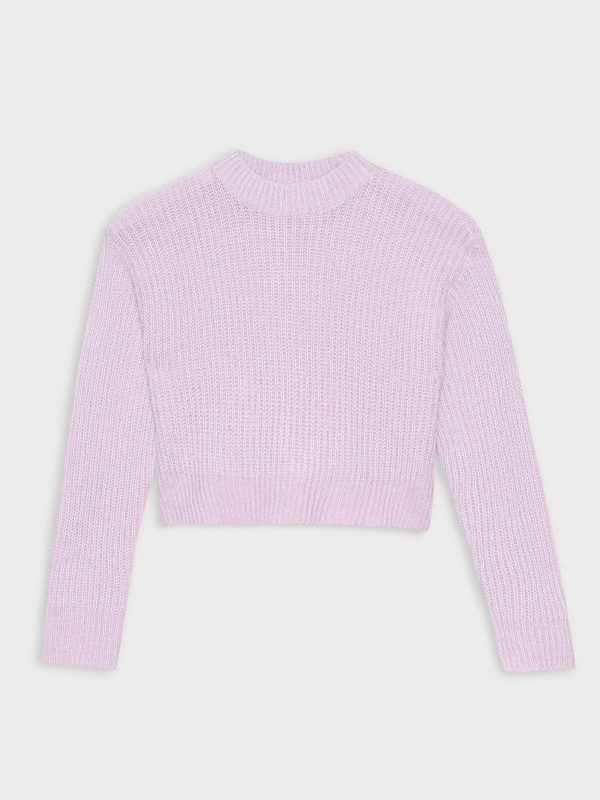  Sweater round neck lilac front view