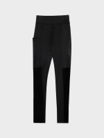 %Pto% Leggings mesh detail black front view