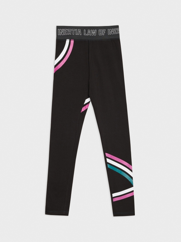  Leggings with print black front view