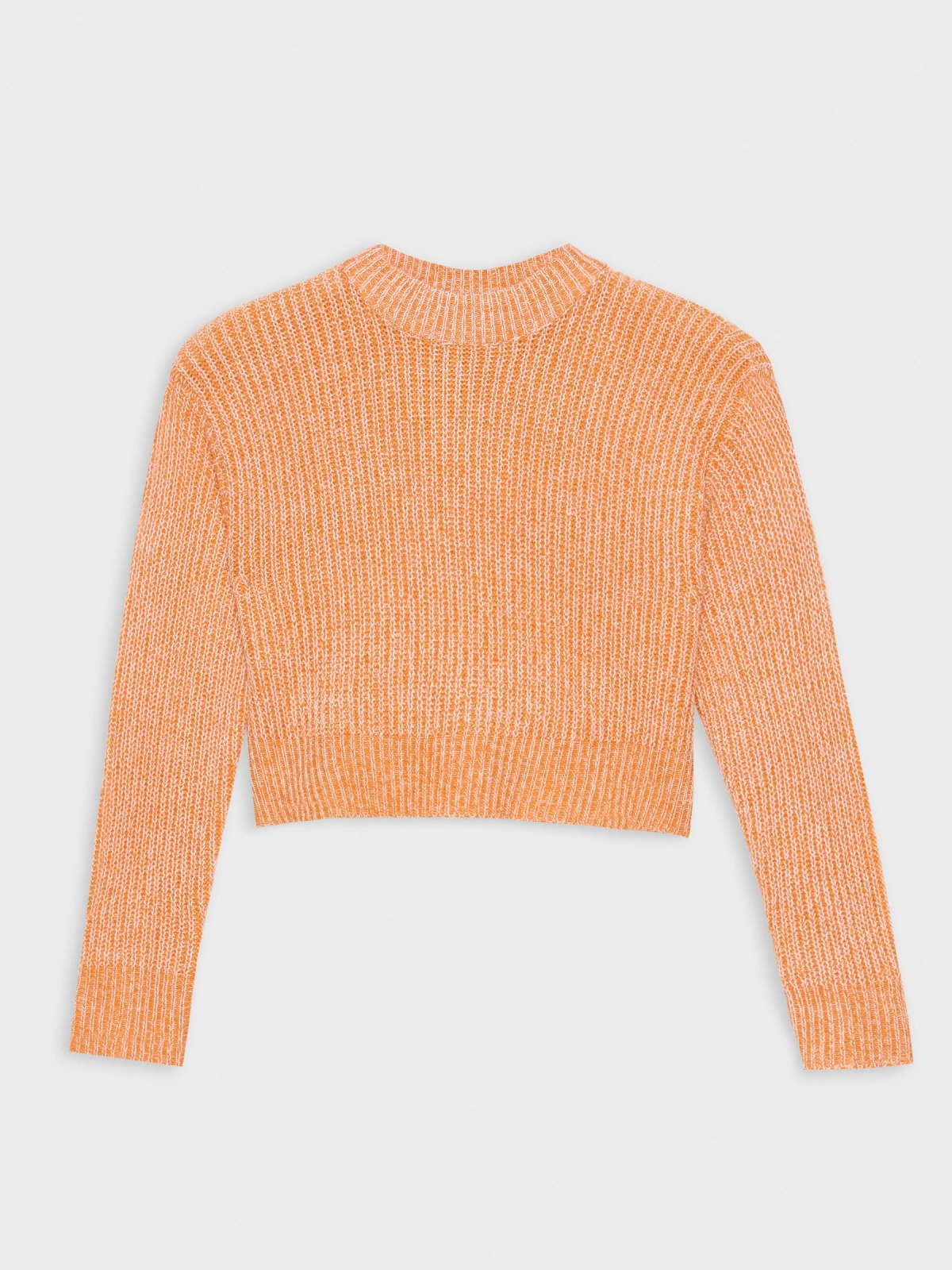  Sweater round neck orange front view