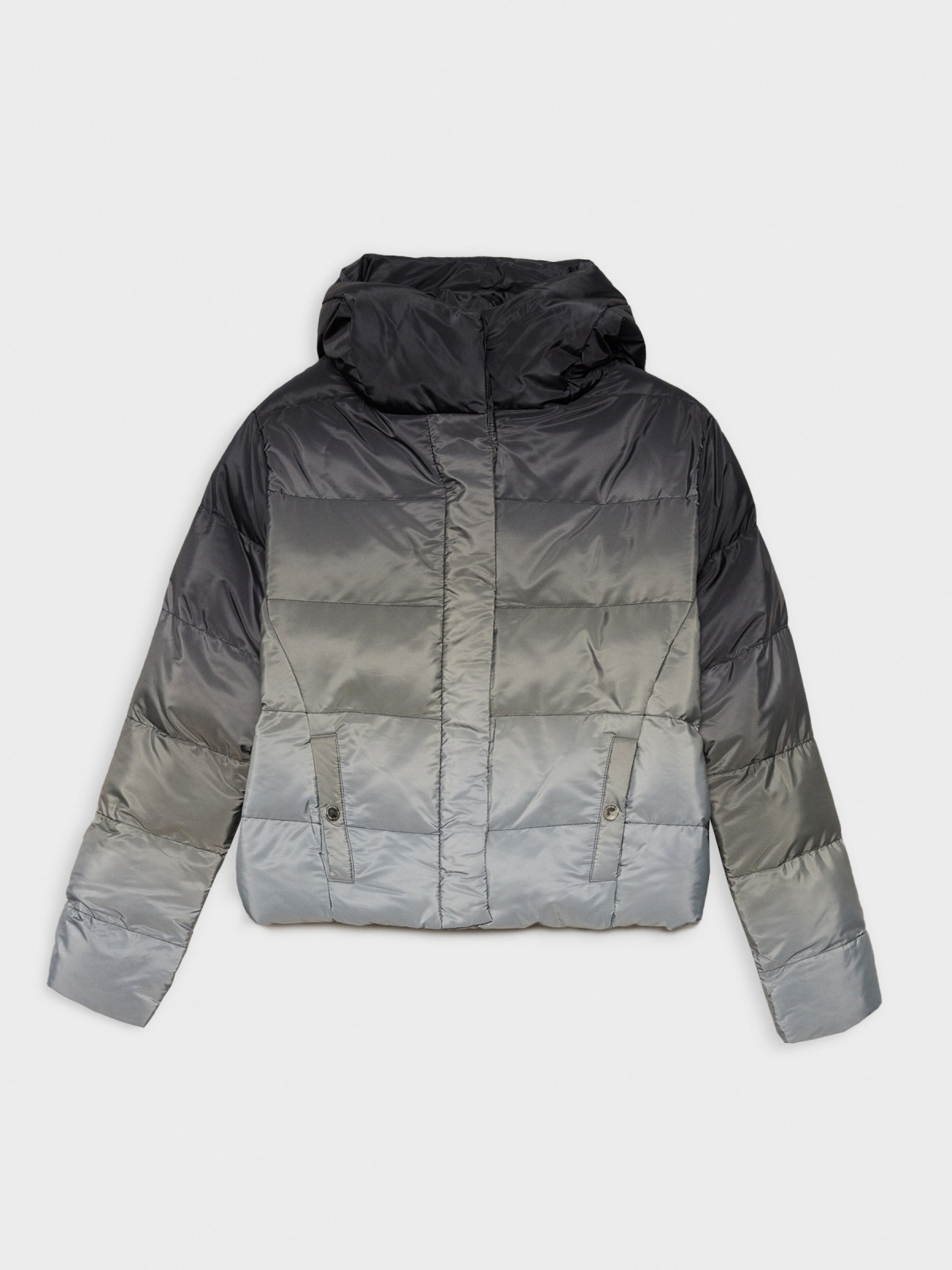  Gradient quilted jacket black front view