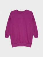 %Pto% Sudadera oversized vestido fucsia vista frontal