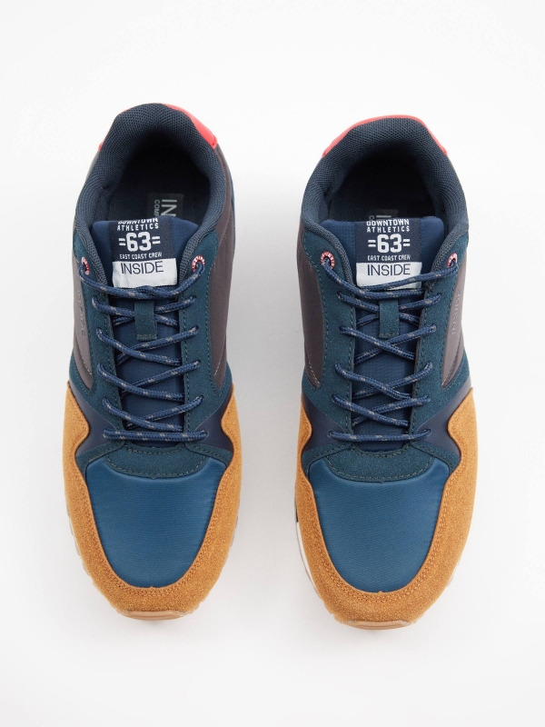 Combined casual sneaker dark blue zenithal view