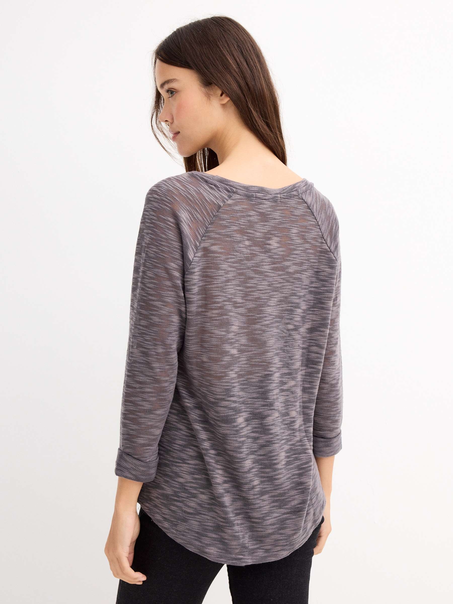 Your Light T-shirt dark grey middle front view