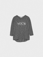 %Pto% T-shirt A Tua Luz cinza escuro vista frontal