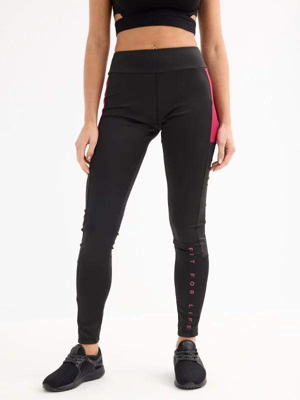 Fit For Life Leggings black middle front view