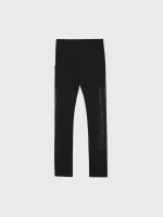 %Pto% Leggings de riscas finas preto vista frontal