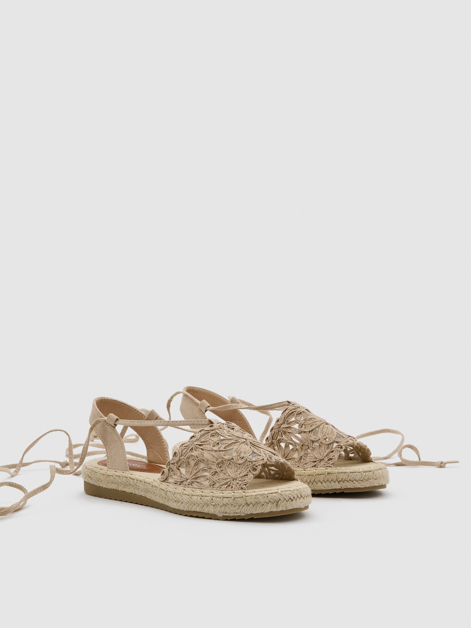 Sandalia crochet arena