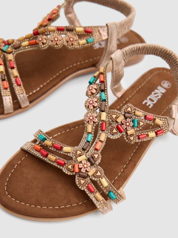 Sandal beads colours multicolor detail view